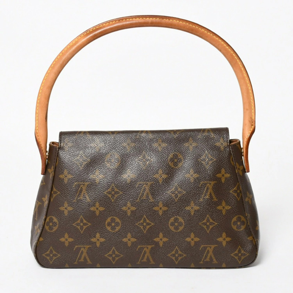 LOUIS VUITTON Looping Hobo Bag Monogram Leather Brown